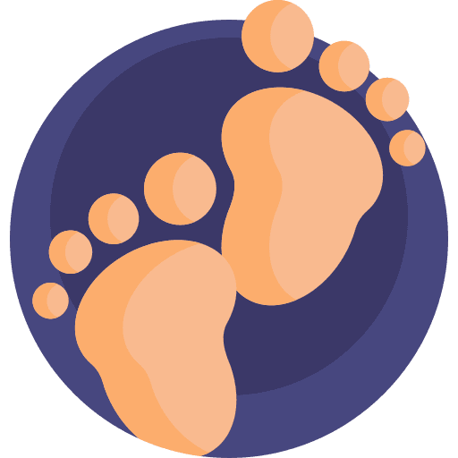 Baby feet icon